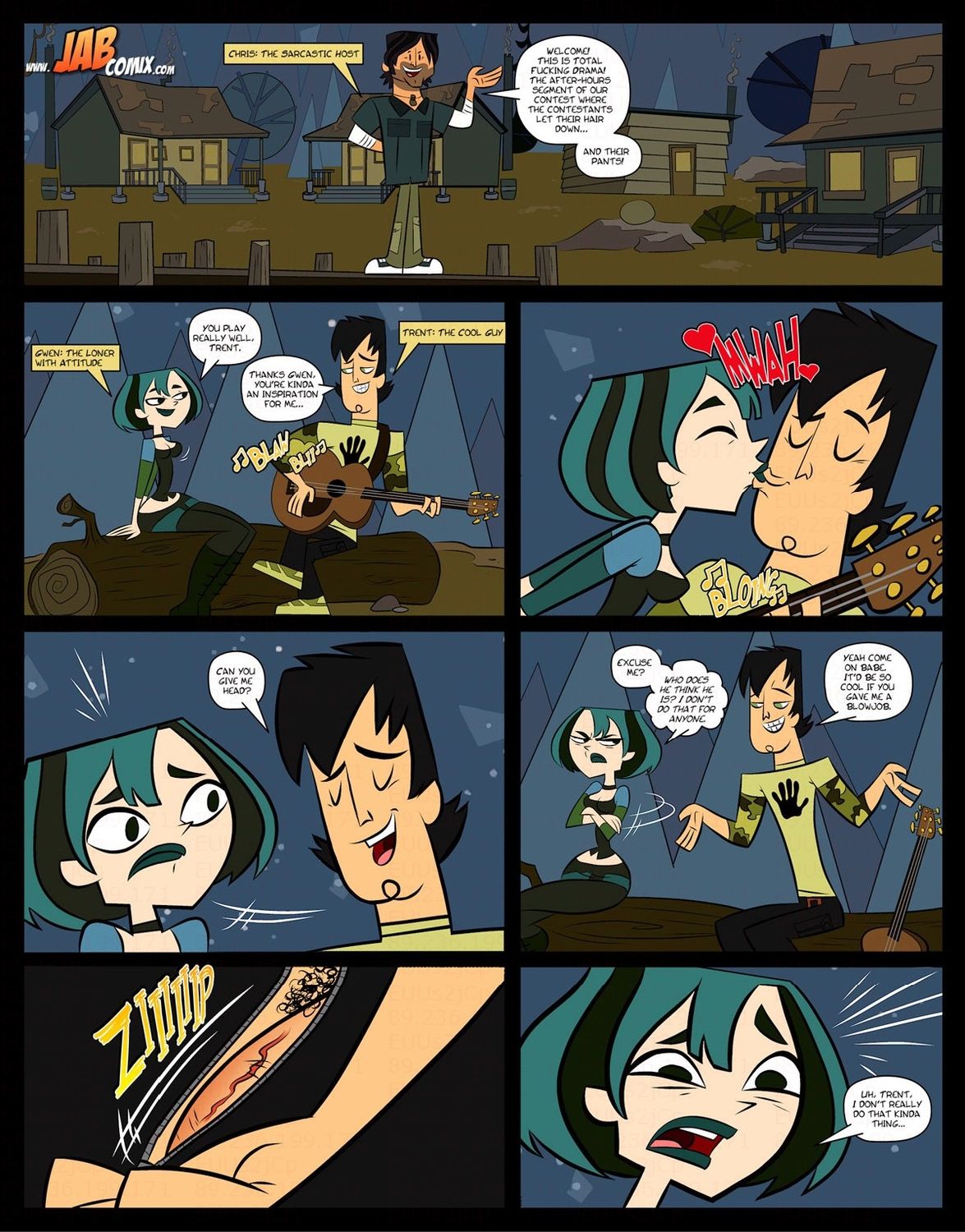 Gwen TDI and Chris Mclean Pubic Hair