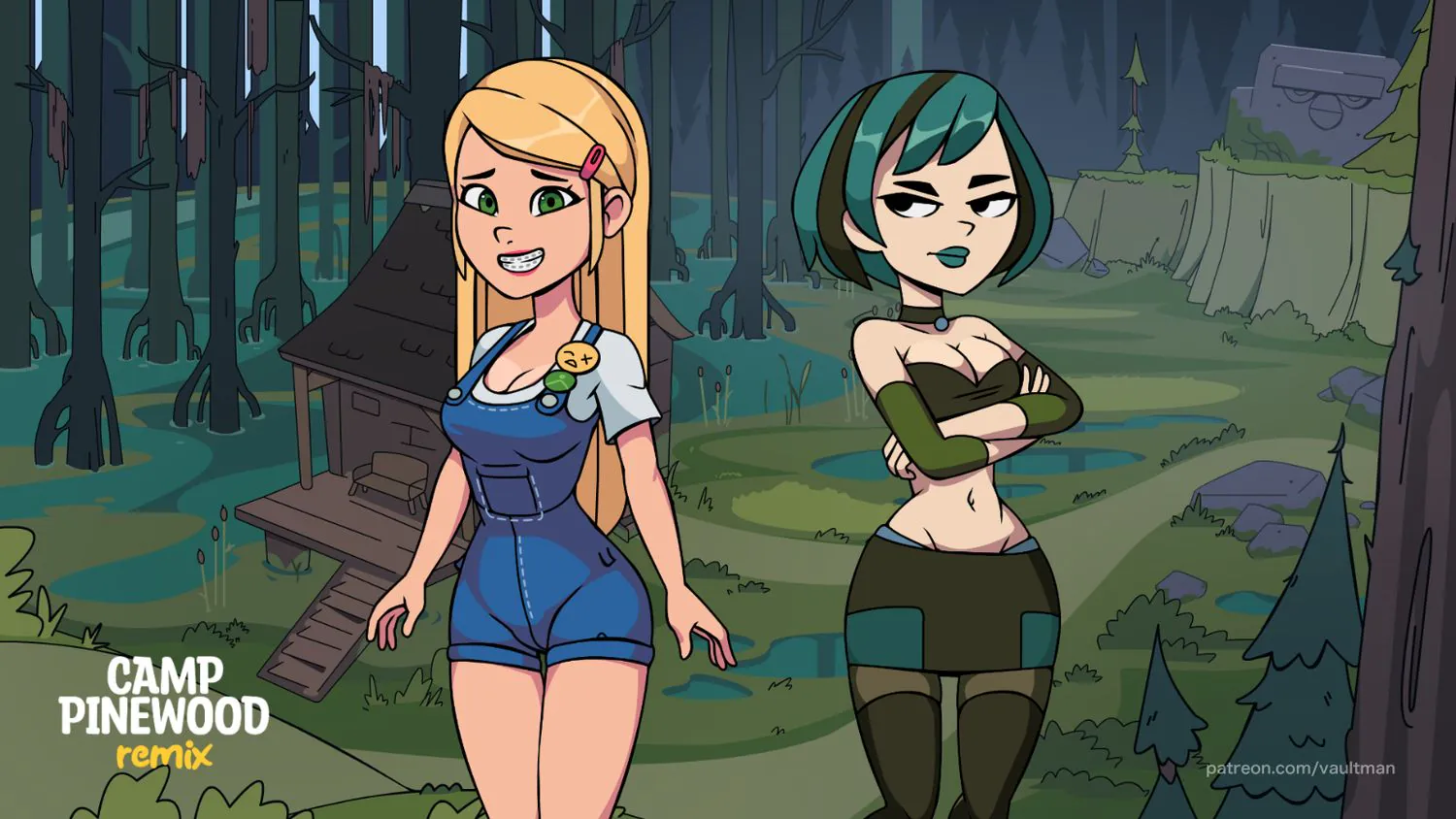 Gwen TDI and Hot Toon Blonde Lips Panties Stockings
