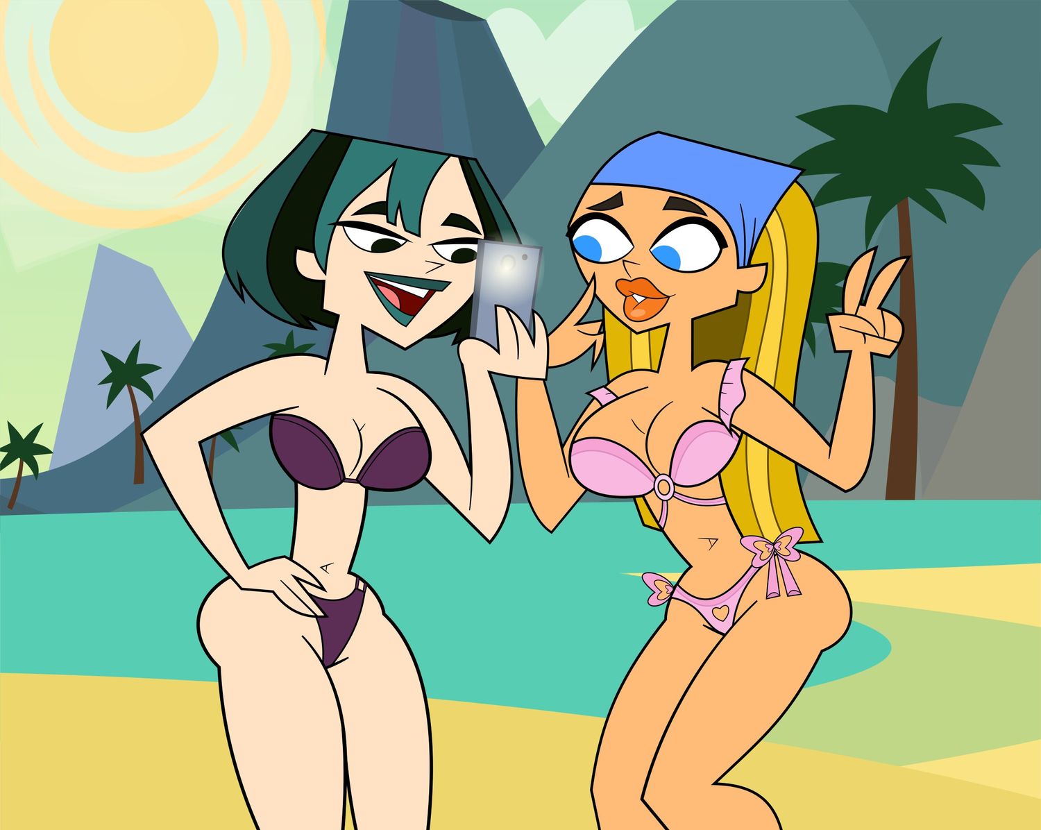 Gwen TDI and Lindsay Tdi Selfie Swimsuit