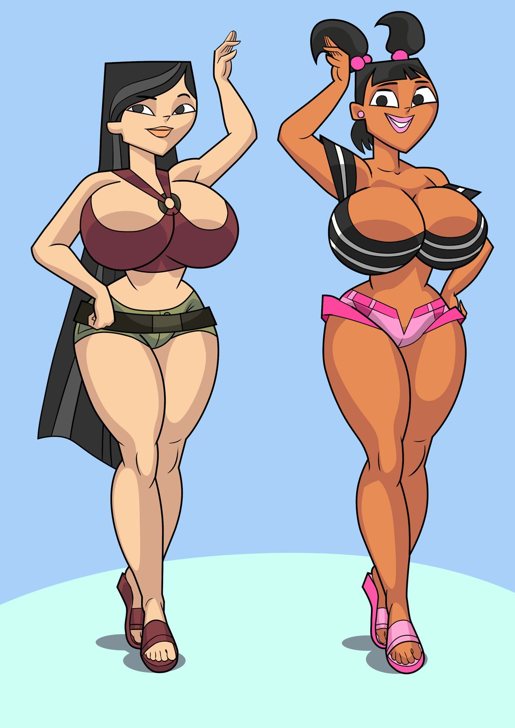 Heather TDI and Katie Tdi Female Only Curvy Big Breast