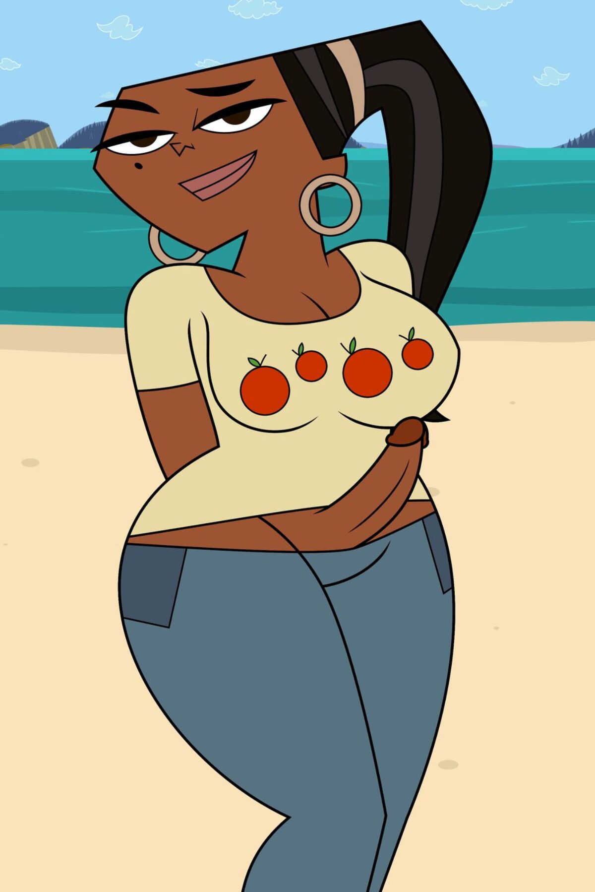 Leshawna TDI Lips Futanari Dark Skin Big Breast Penis Futa Solo < Your  Cartoon Porn