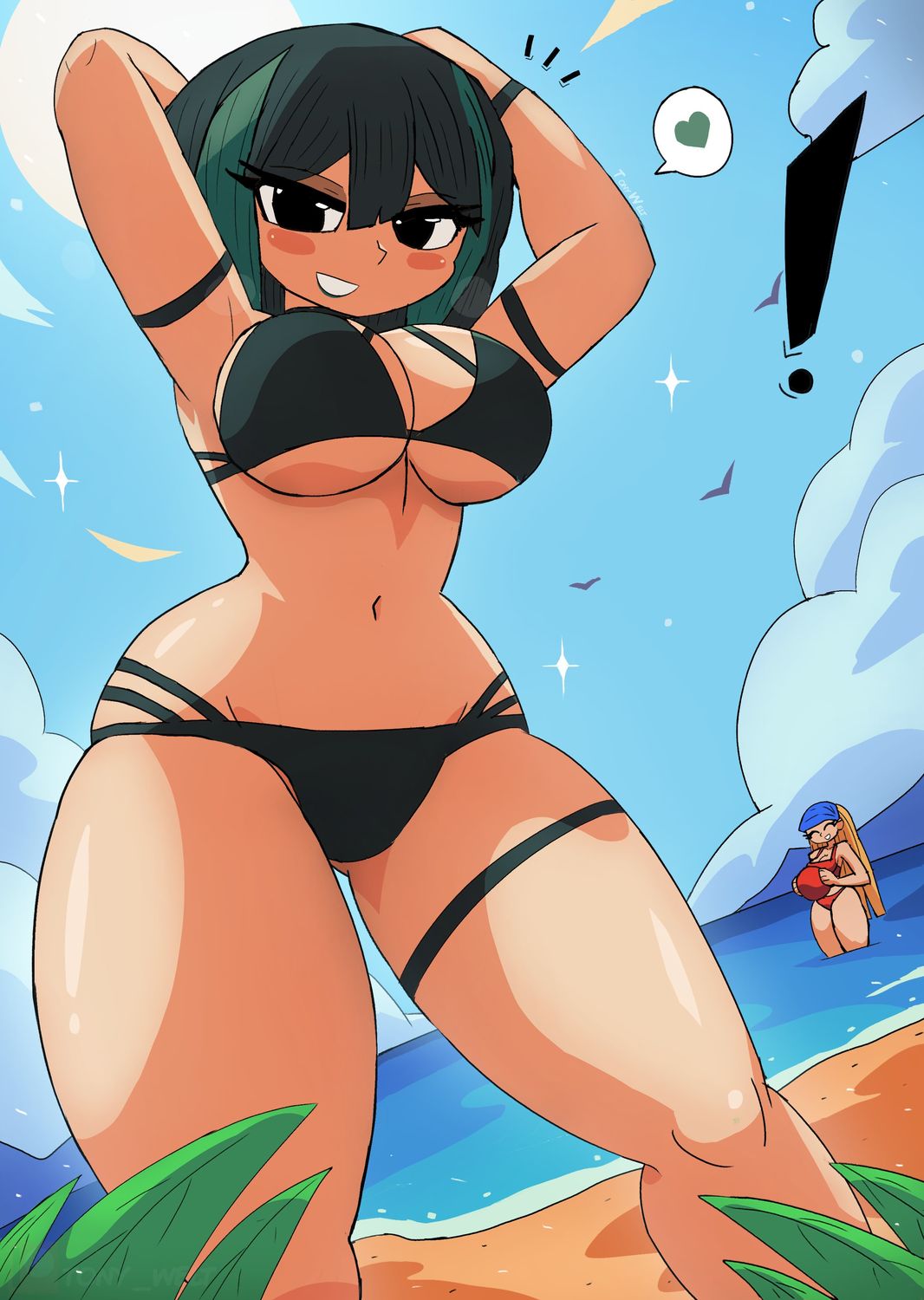 Lindsay TDI and Gwen Tdi Female Only Swimsuit Tits