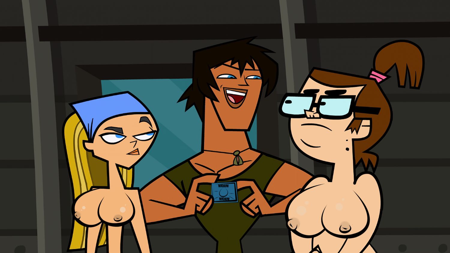 Lindsay TDI and Justin Tdi Busty Muscular Topless Nipples Big Breast