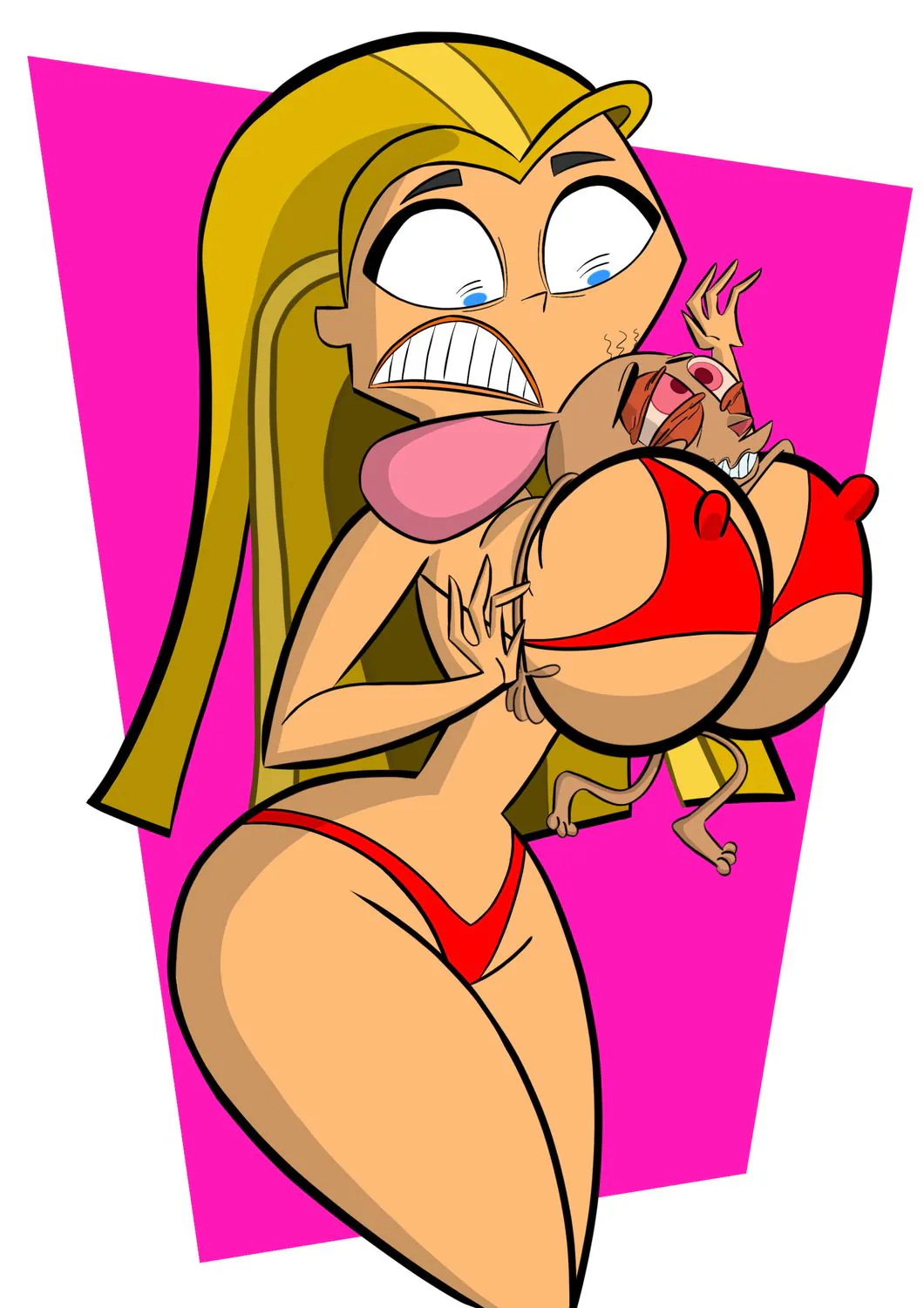 Lindsay TDI Curvy Nipples Lips Blonde Tits