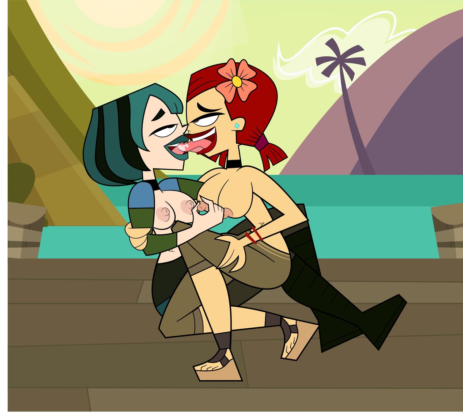 Zoey TDI and Gwen Tdi Yuri Exposed Breasts