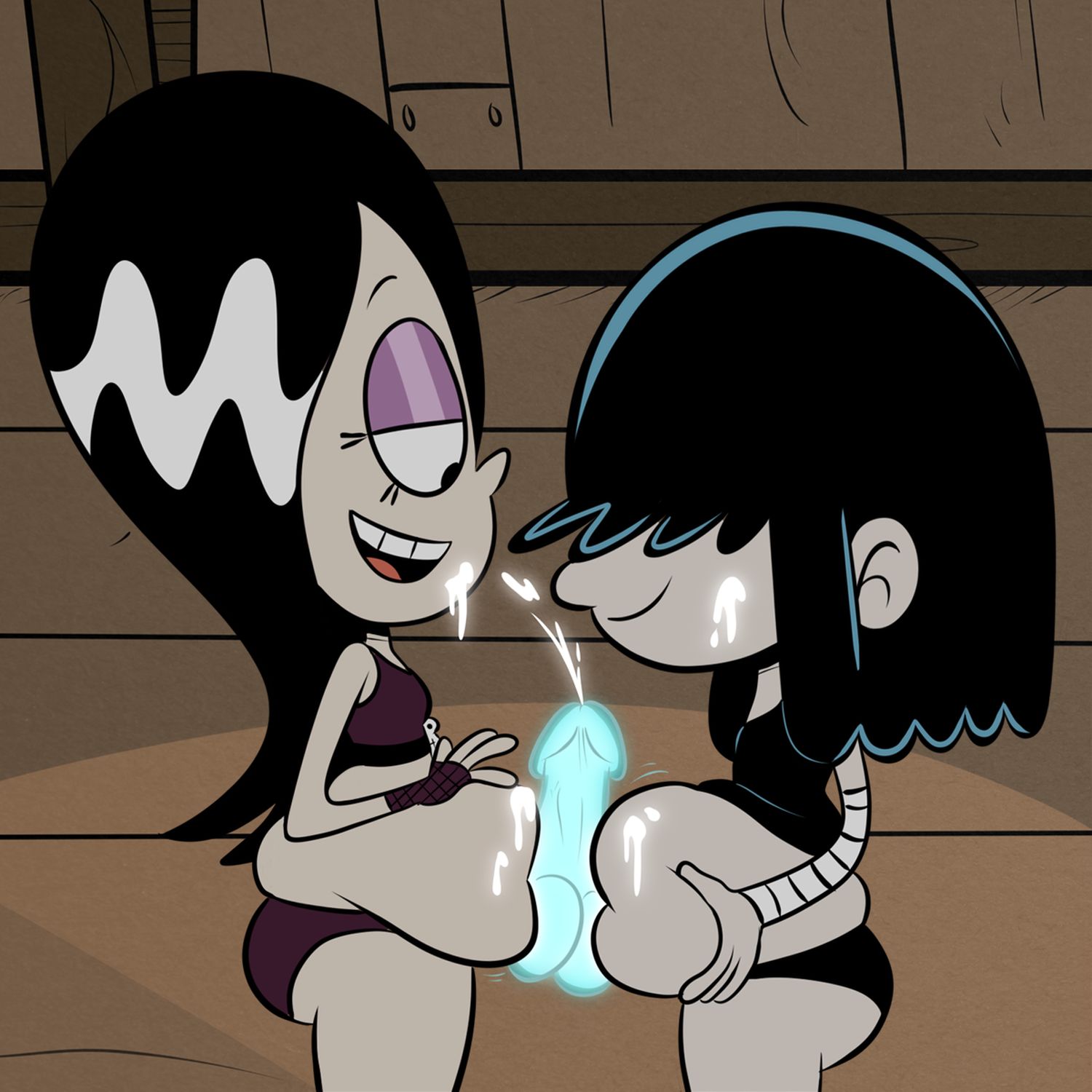 Haiku The Loud House and Lucy Loud Underwear Ghost Penis Cum Panties