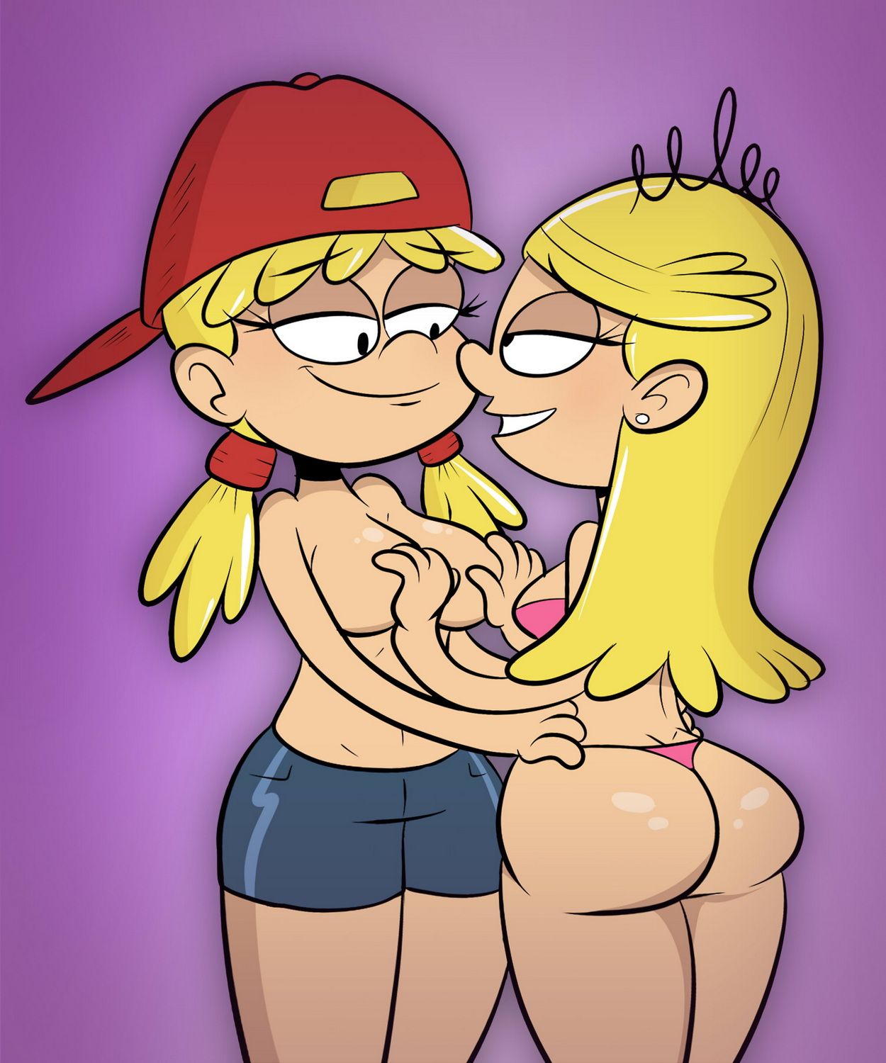 Lana Loud and Lola Loud Topless Tits Huge Butt Yuri Huge Ass