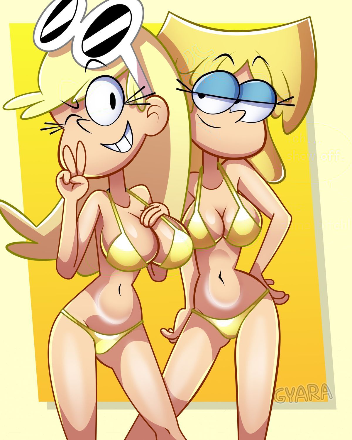 Leni Loud and Lori Loud Female Only Big Breast