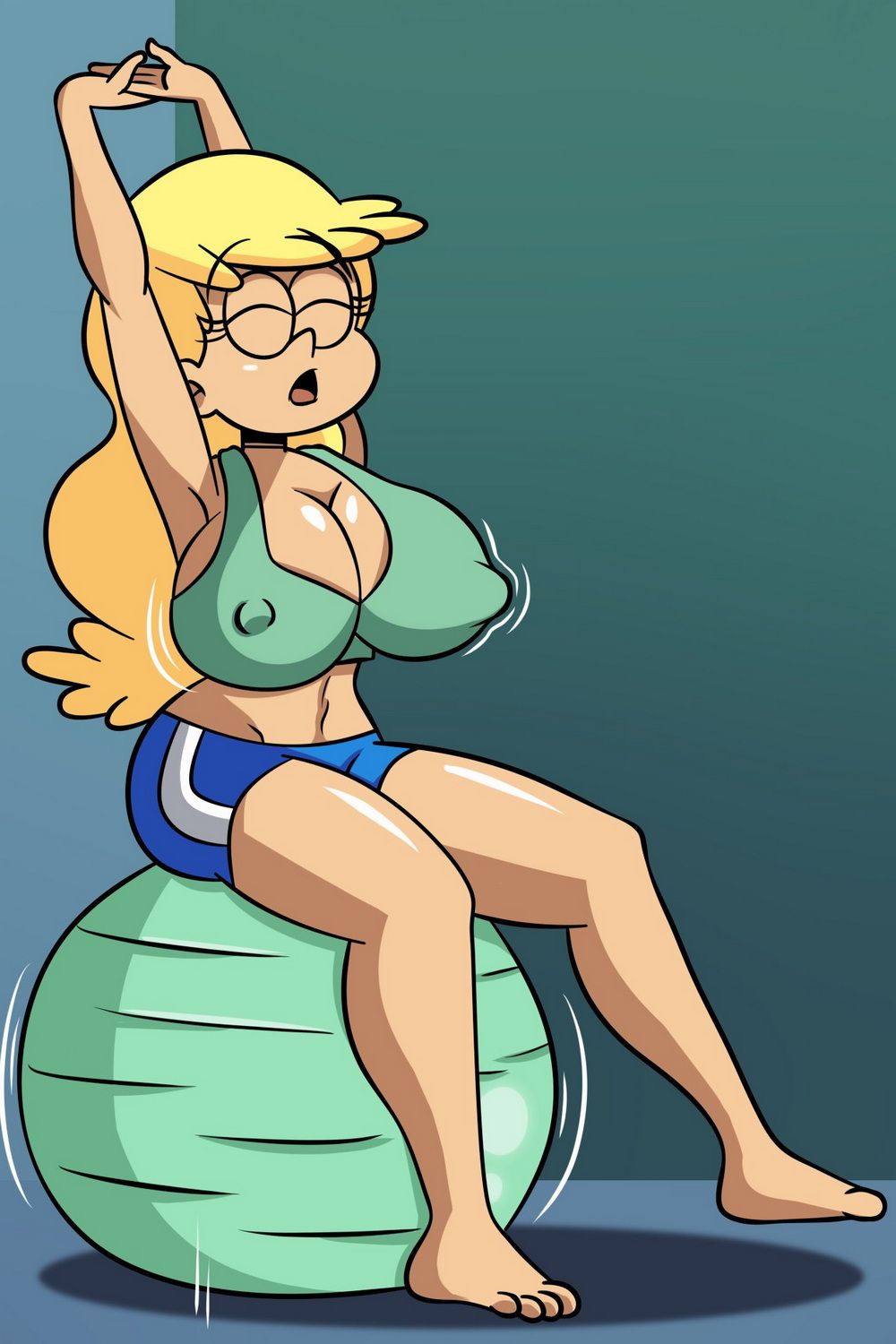 Leni Loud Blonde Big Breast Art