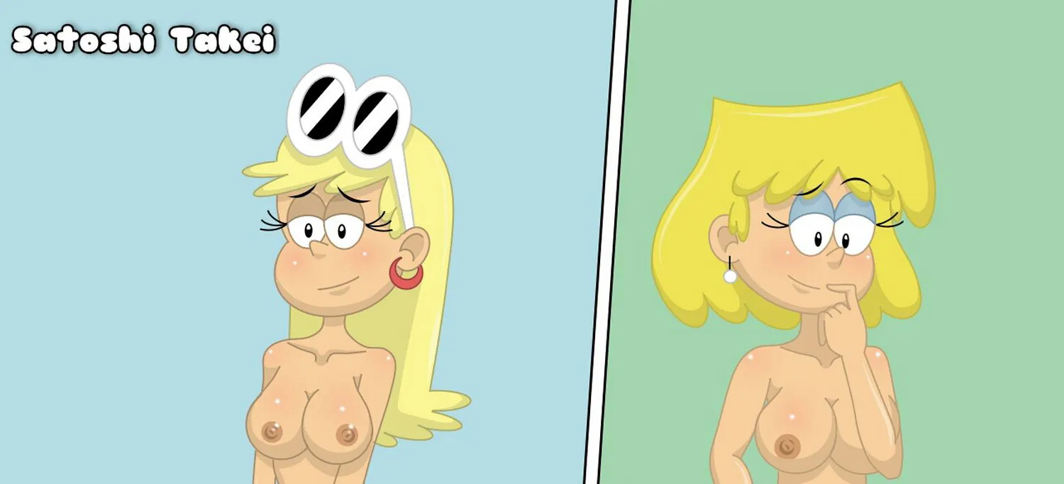 Lori Loud and Leni Loud Big Breast Nude Nipples Female Only Blonde