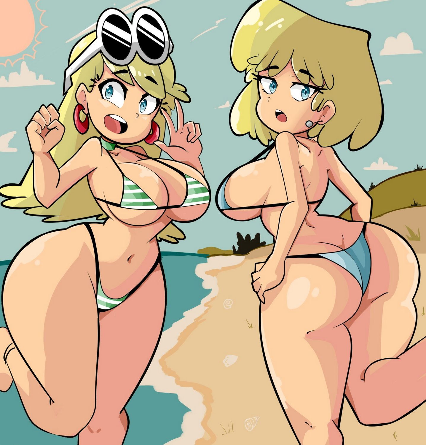 Lori Loud and Leni Loud Big Breast