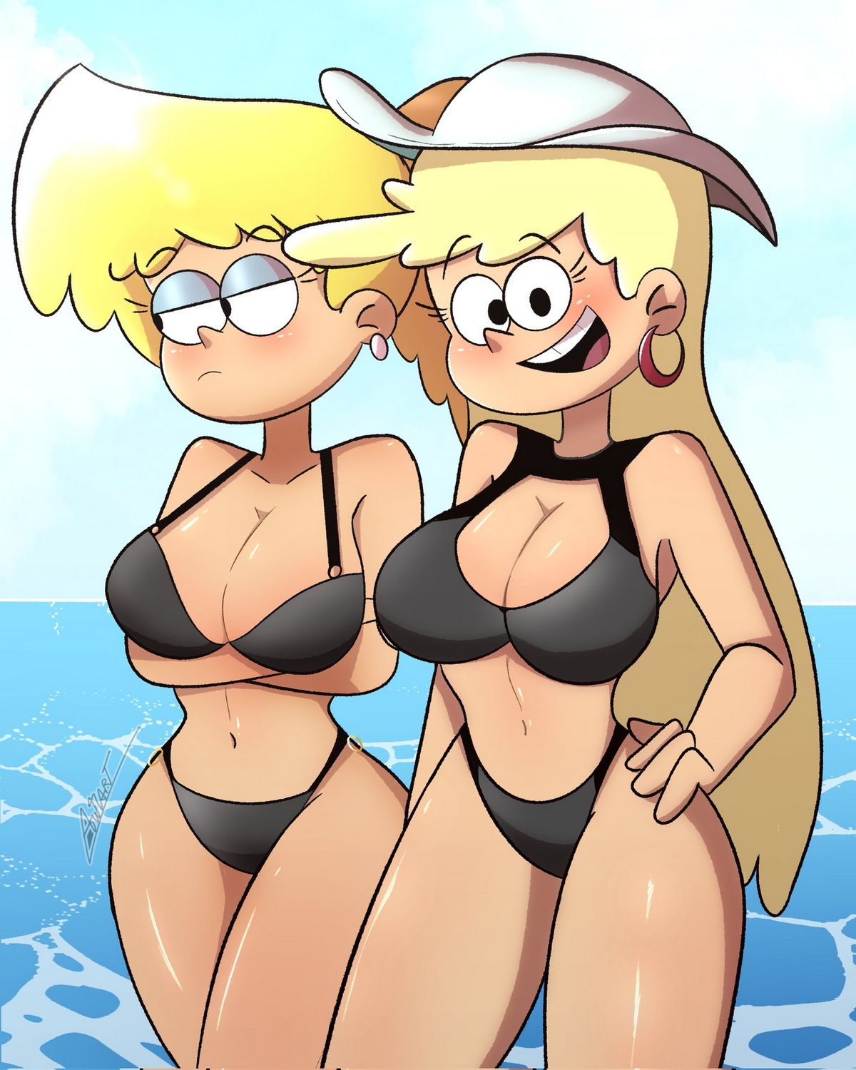 Lori Loud and Leni Loud Female Only Blonde Big Breast