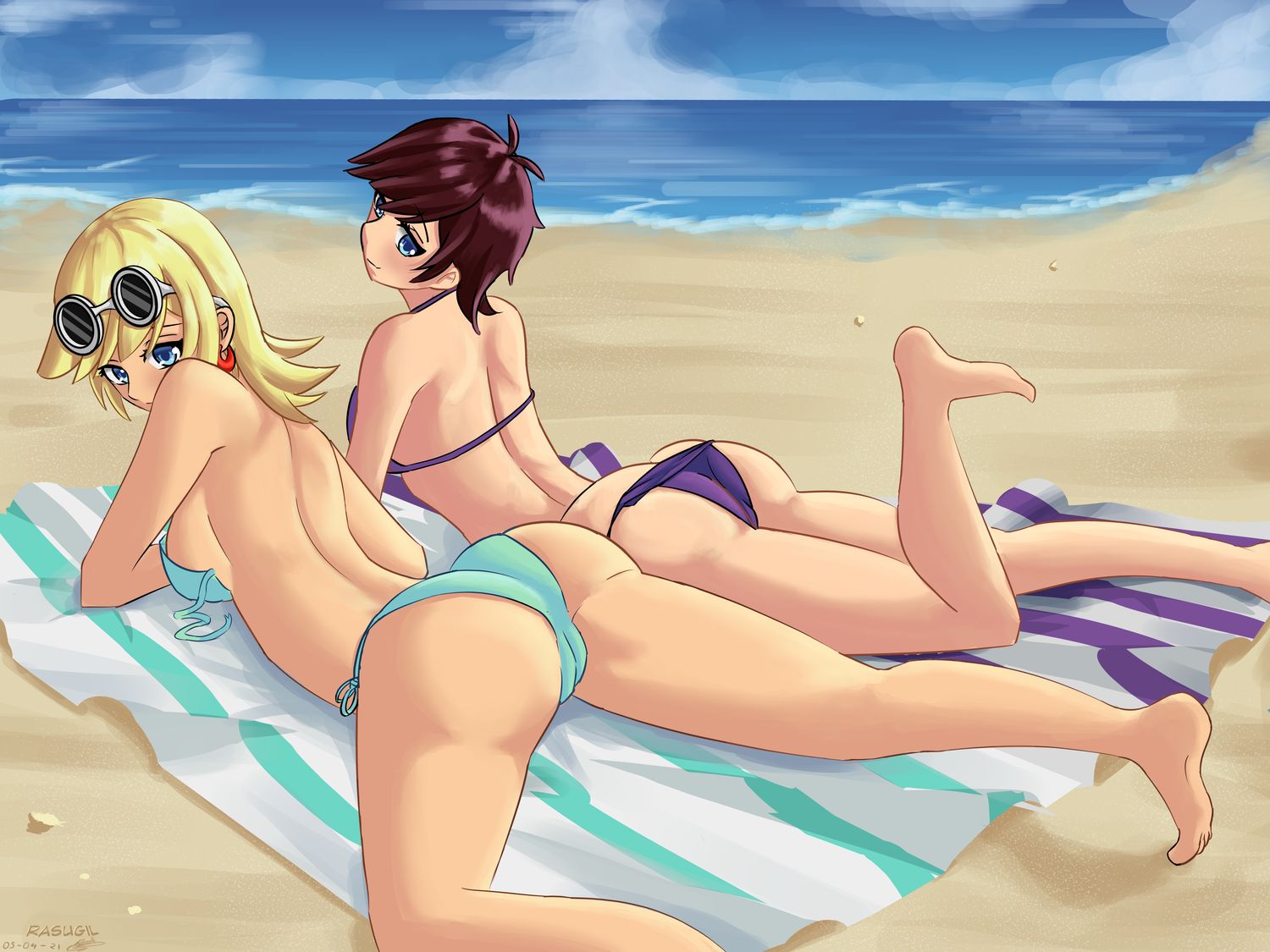 Luna Loud and Leni Loud Huge Ass Female Only Swimsuit Pussy Feet