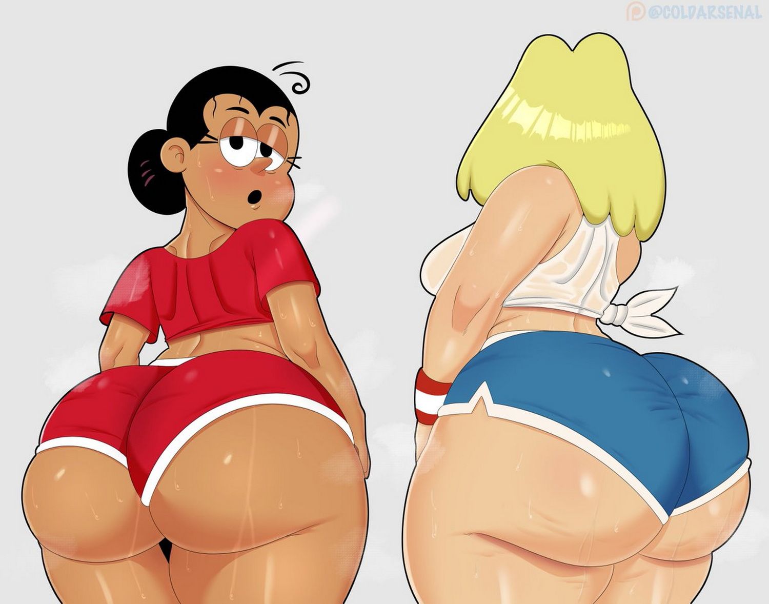 Maria Santiago and Rita Loud Mature Dark Skinned Female Thick Ass