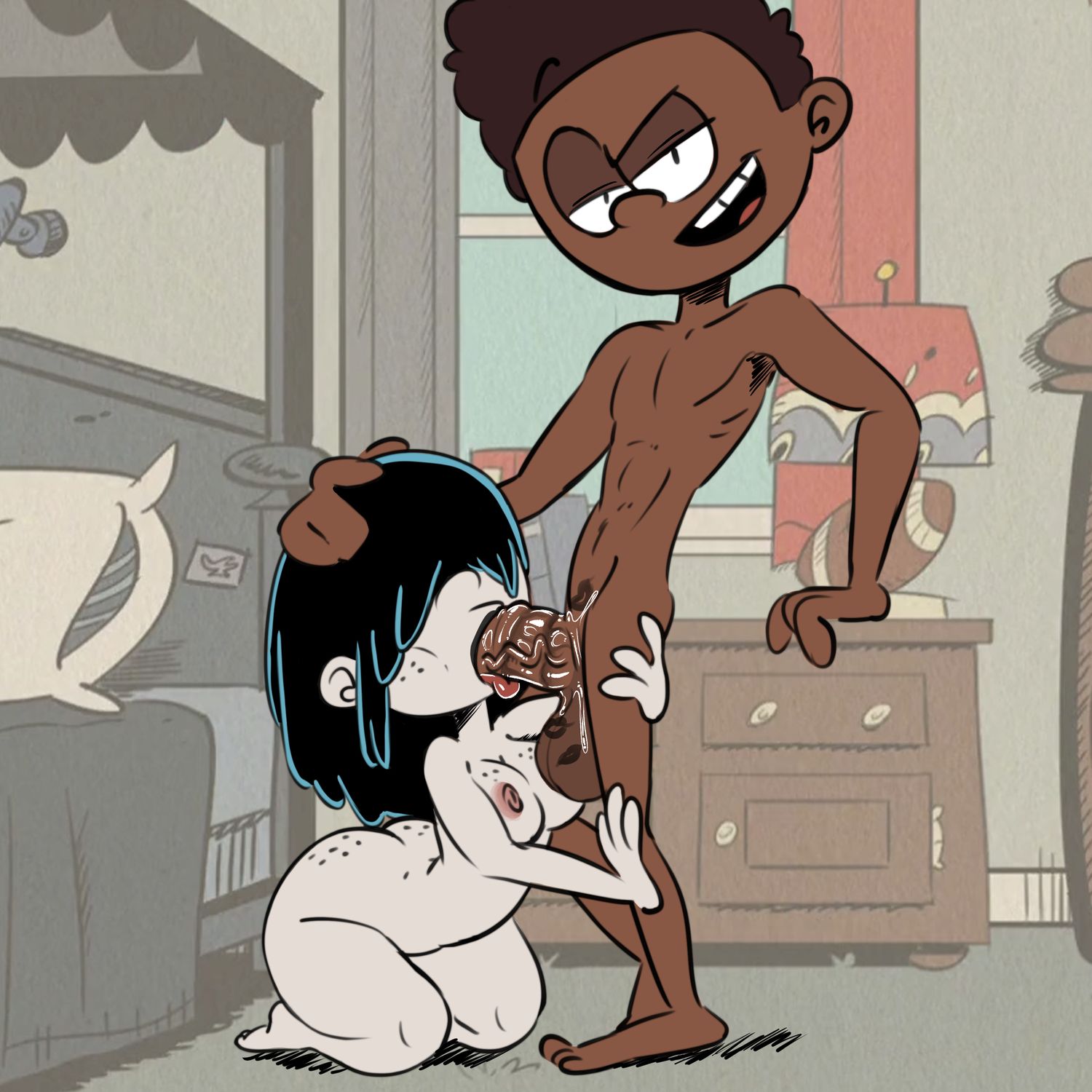 Rule 34 and Lucy Loud Big Breast Dark Skin Blowjob Interracial