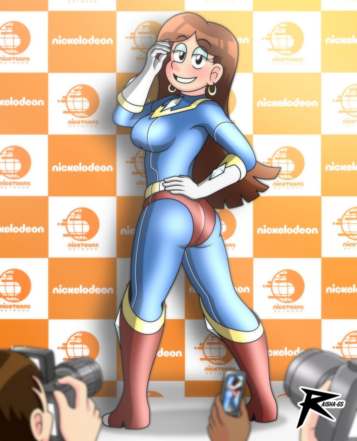 Rule 34 Superheroine Posing Solo Female Superhero