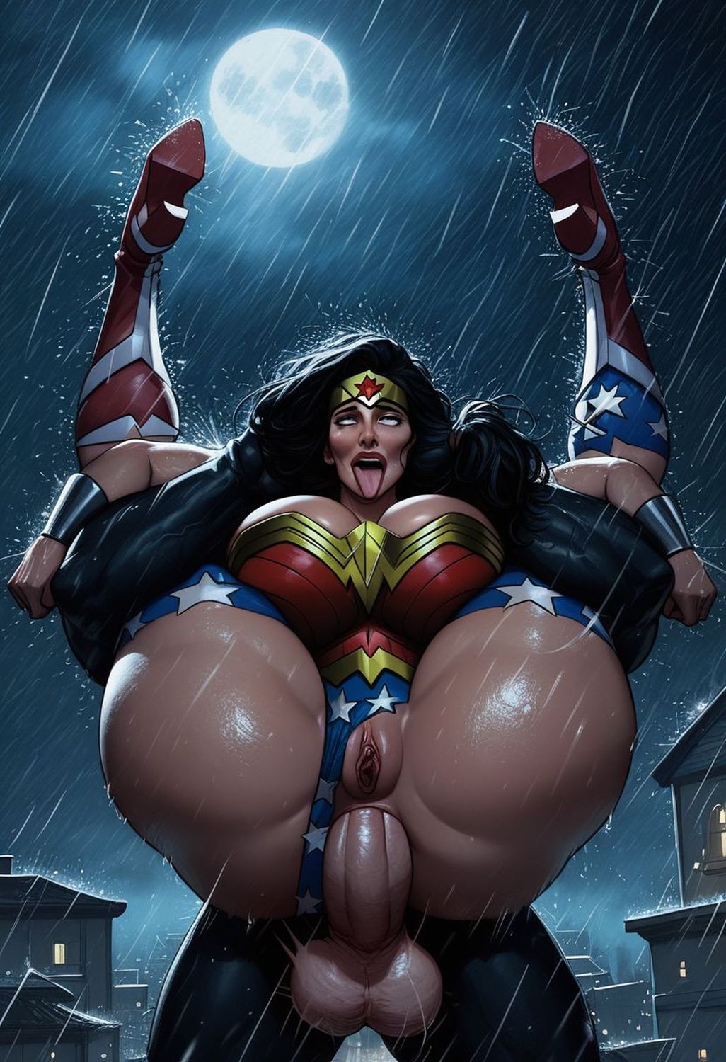 Batman and Wonder Woman Pawg Superhero Sex From Behind Princess