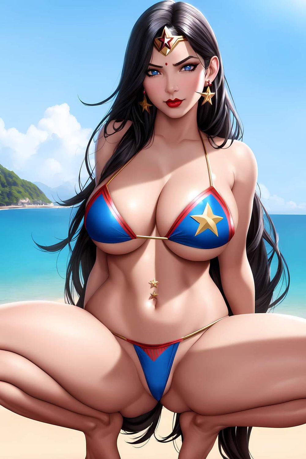 Diana Prince and Wonder Woman Big Breast Solo Female Curvy