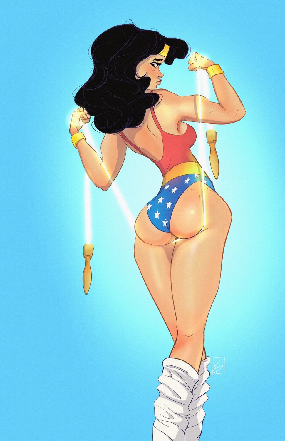 Diana Prince and Wonder Woman Dat Ass Solo Female Superheroine