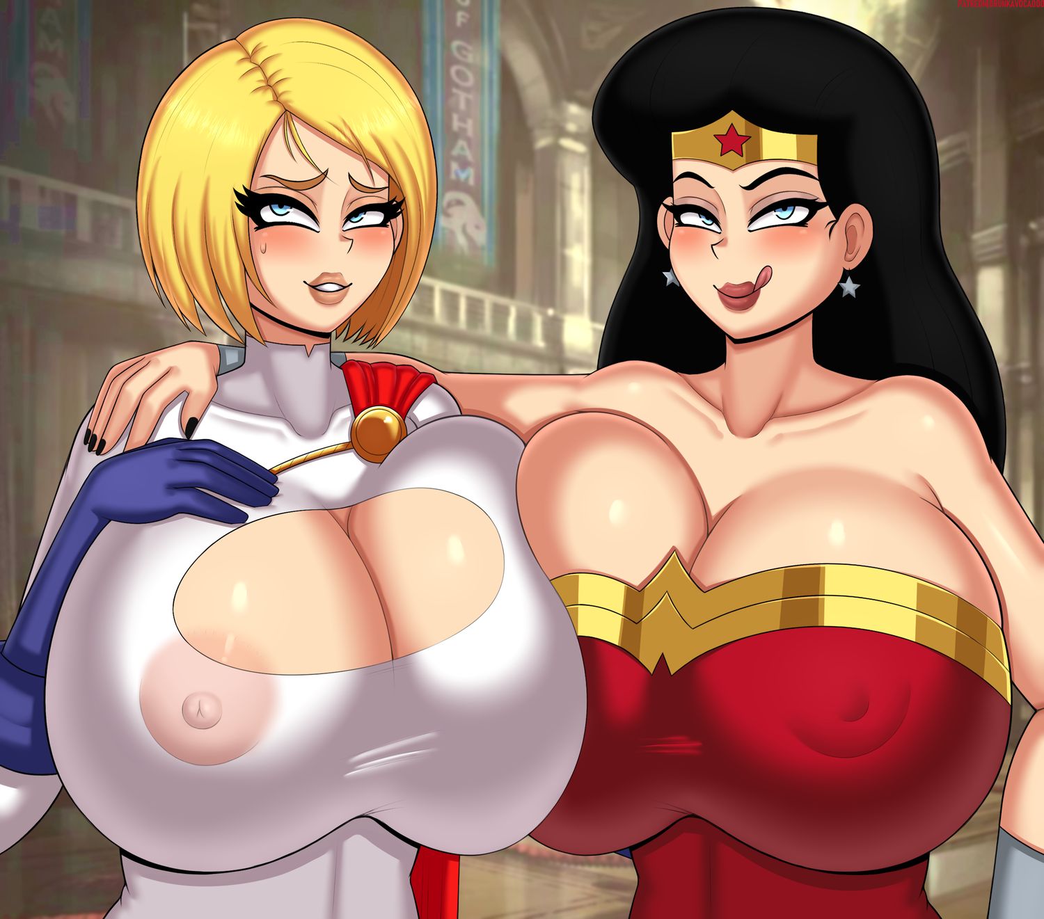 Diana Prince and Wonder Woman Female Only Tits Giant Breasts