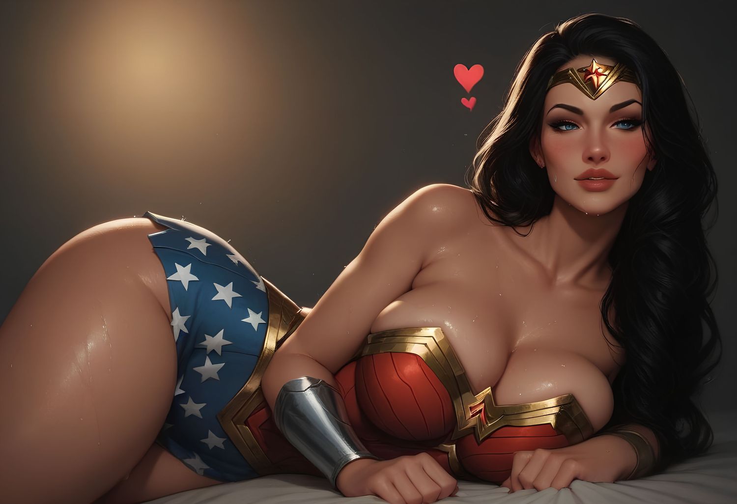 Diana Prince and Wonder Woman Milf Superheroine Tits Solo Boobs