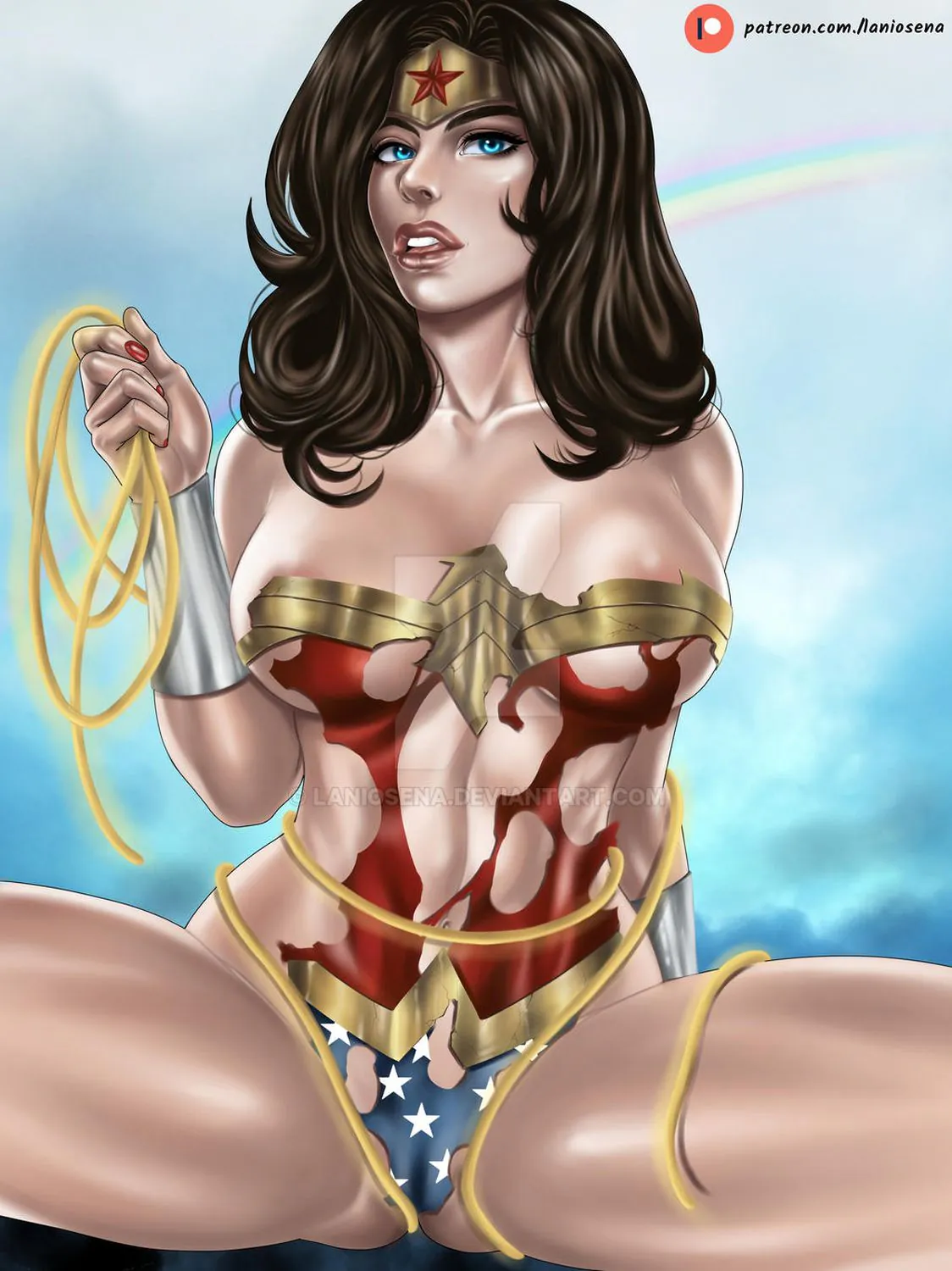 Diana Prince and Wonder Woman Muscular Female