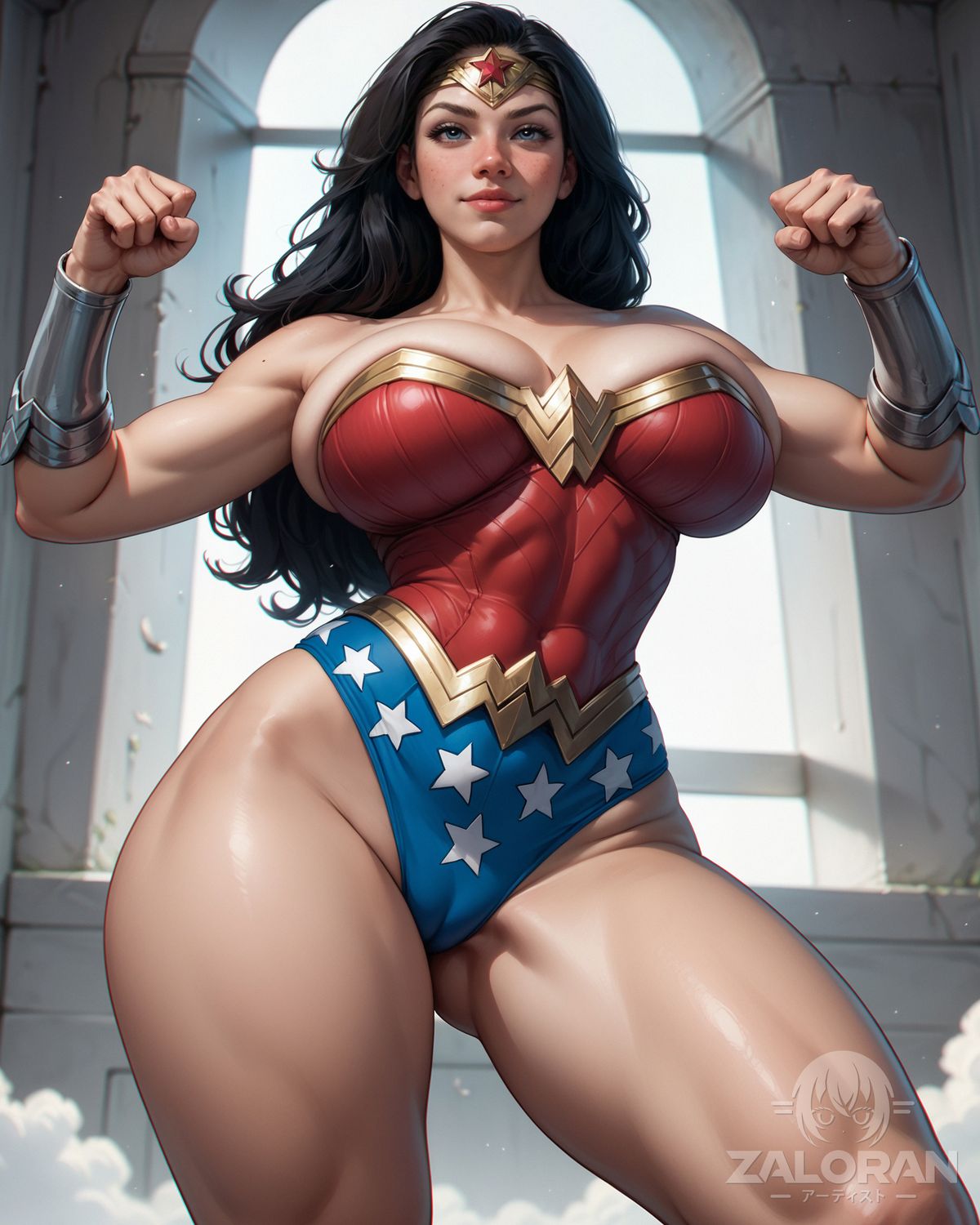 Diana Prince and Wonder Woman Princess Tits Solo Busty Superheroine