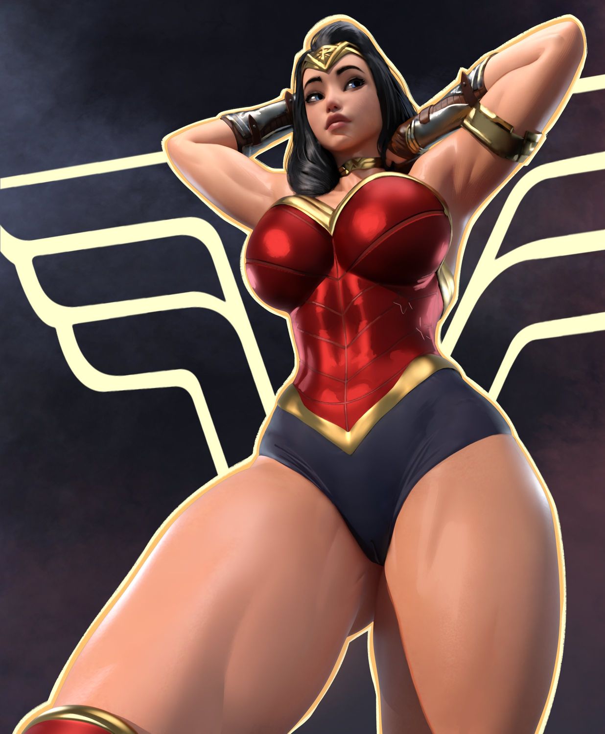 Diana Prince and Wonder Woman Solo Tits Big Breast Female Only