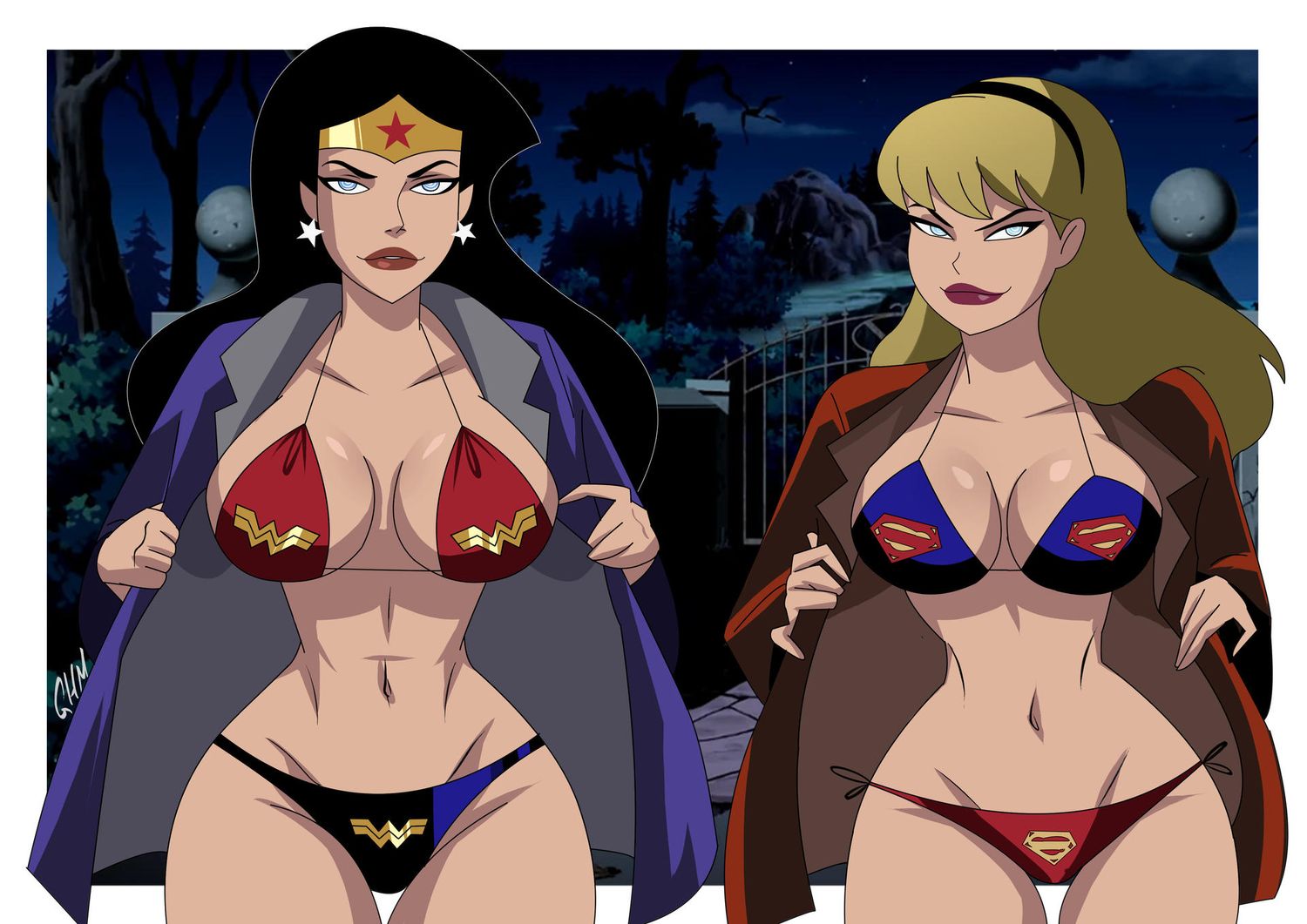 Kara Zor-El and Supergirl Female Only Big Breast Panties Busty