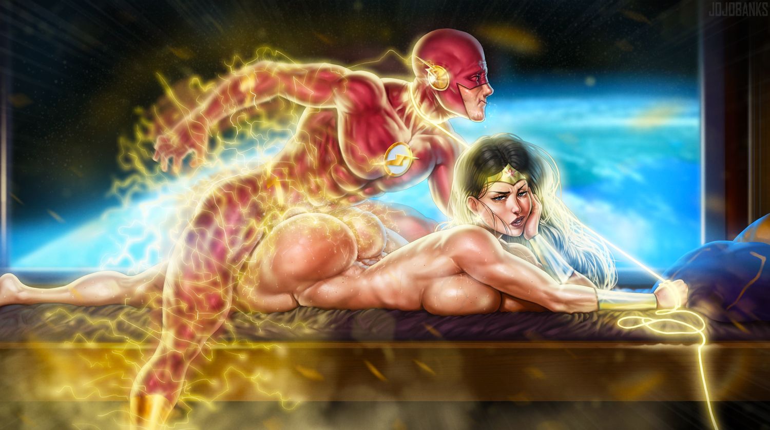 Wally West and Diana Prince Sex Superhero Muscular Female Fat Ass