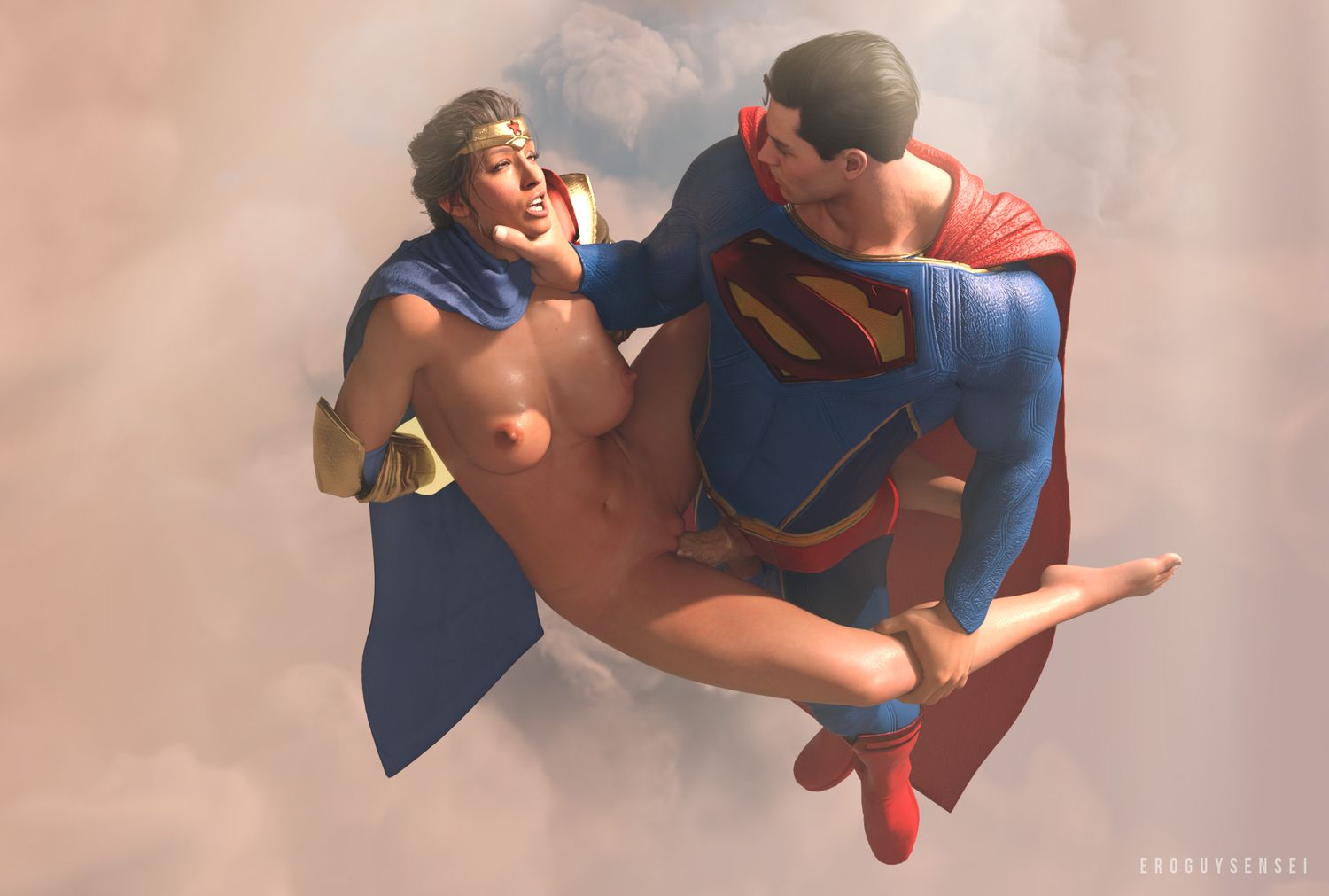 Wonder Woman and Clark Kent Superhero Vagina Vaginal Penetration