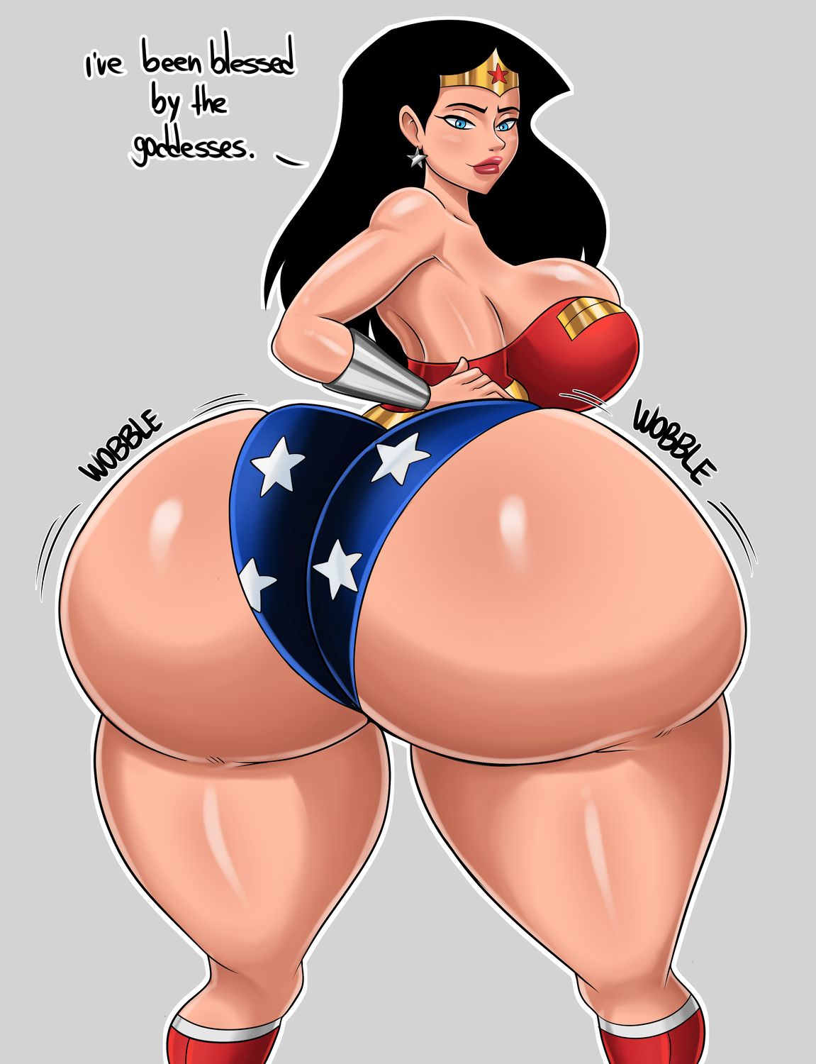 Wonder Woman and Diana Prince Large Butt Big Breast Gigantic Butt