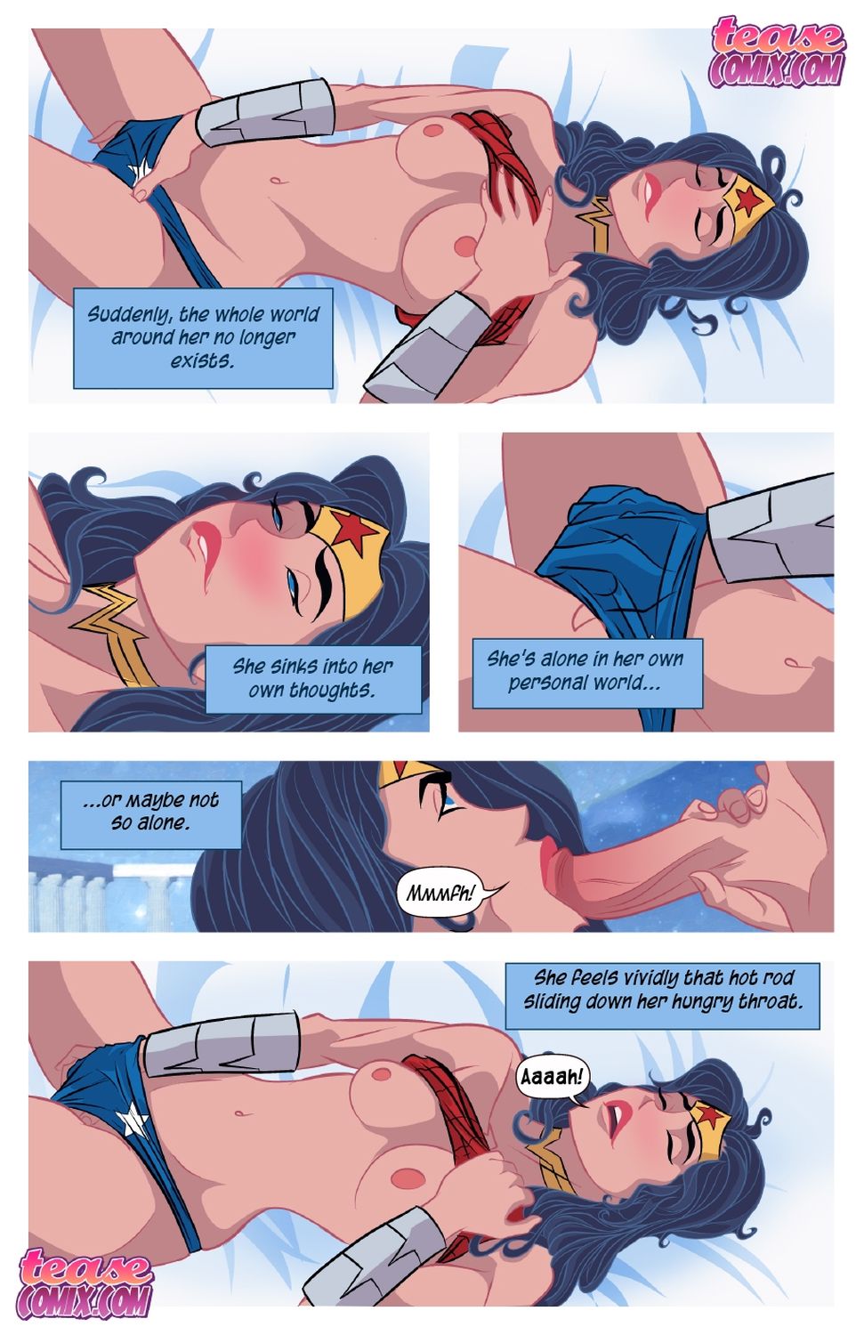 Wonder Woman and Diana Prince Panties Nipples Fingering Tits