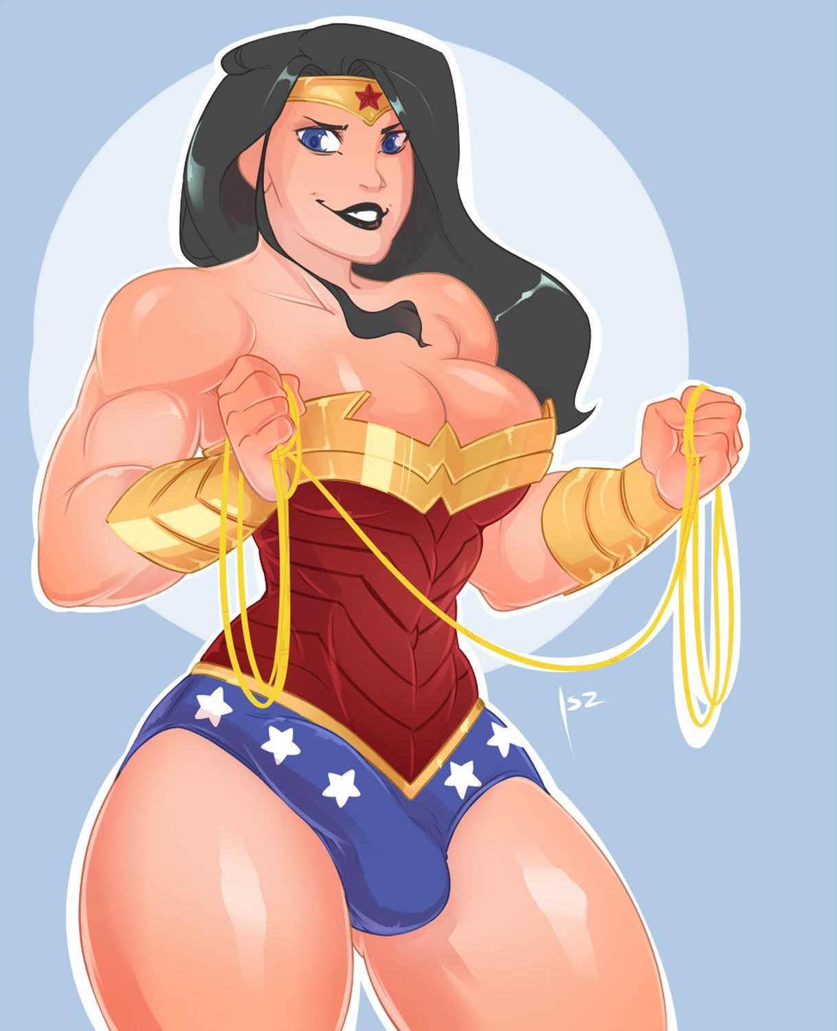 Wonder Woman Muscular Futanari