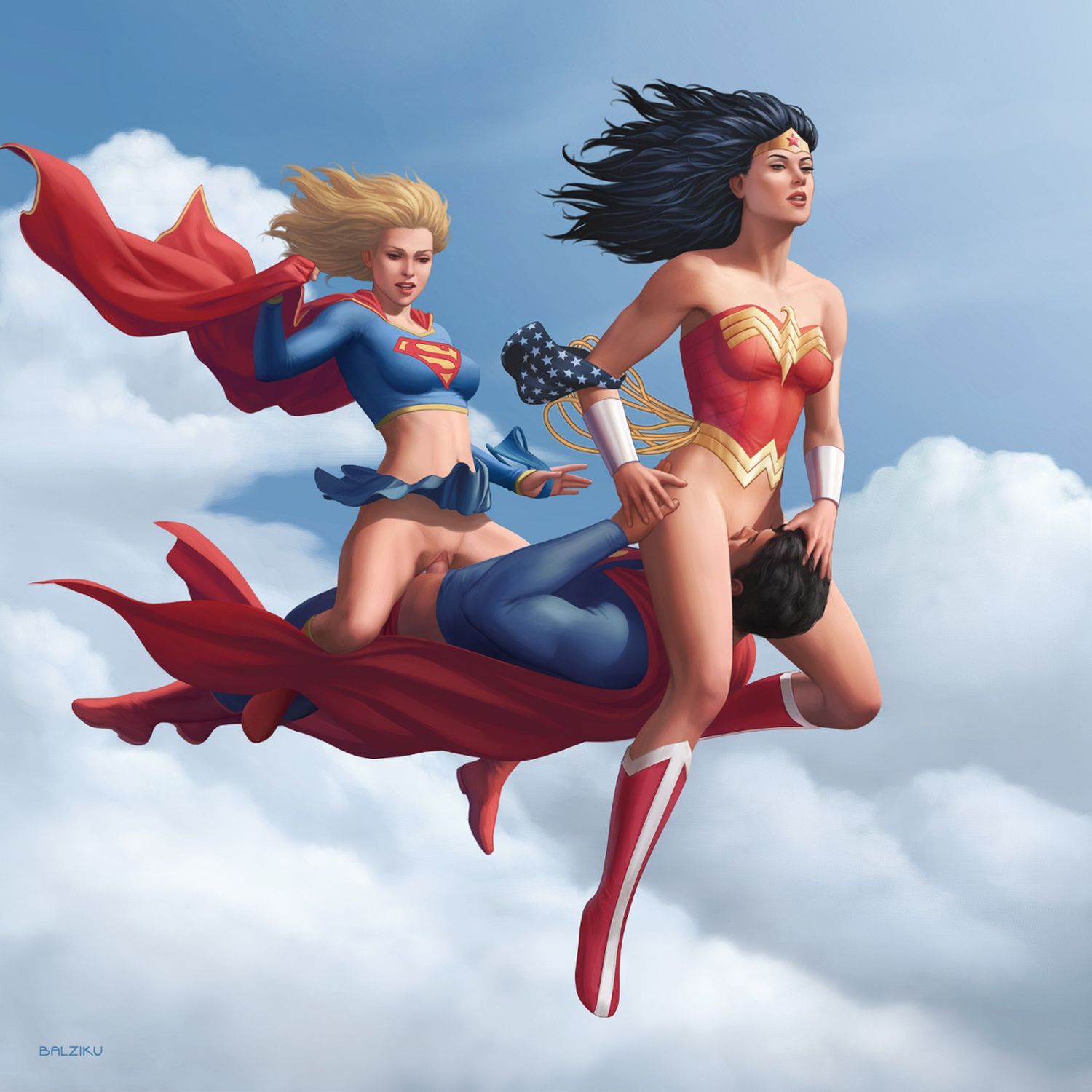 Wonder Woman and Diana Prince Vaginal Penetration Superheroine Curvy