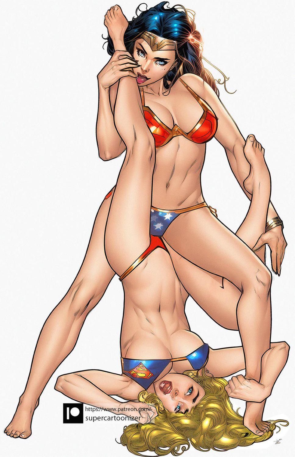 Wonder Woman Licking