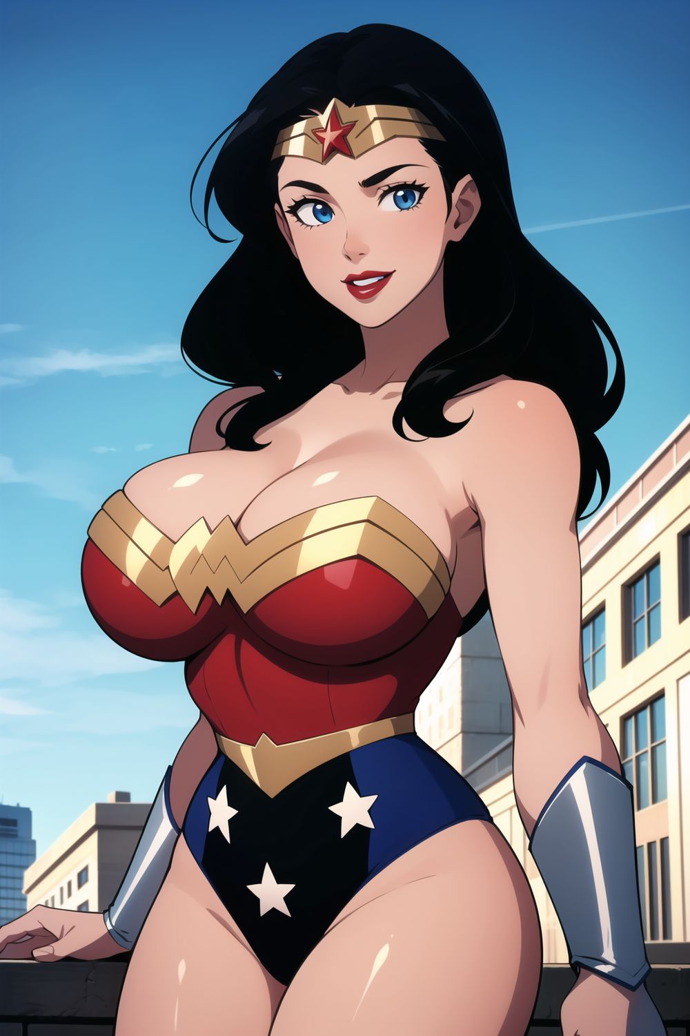 Wonder Woman Big Breast Superheroine Solo Female Only