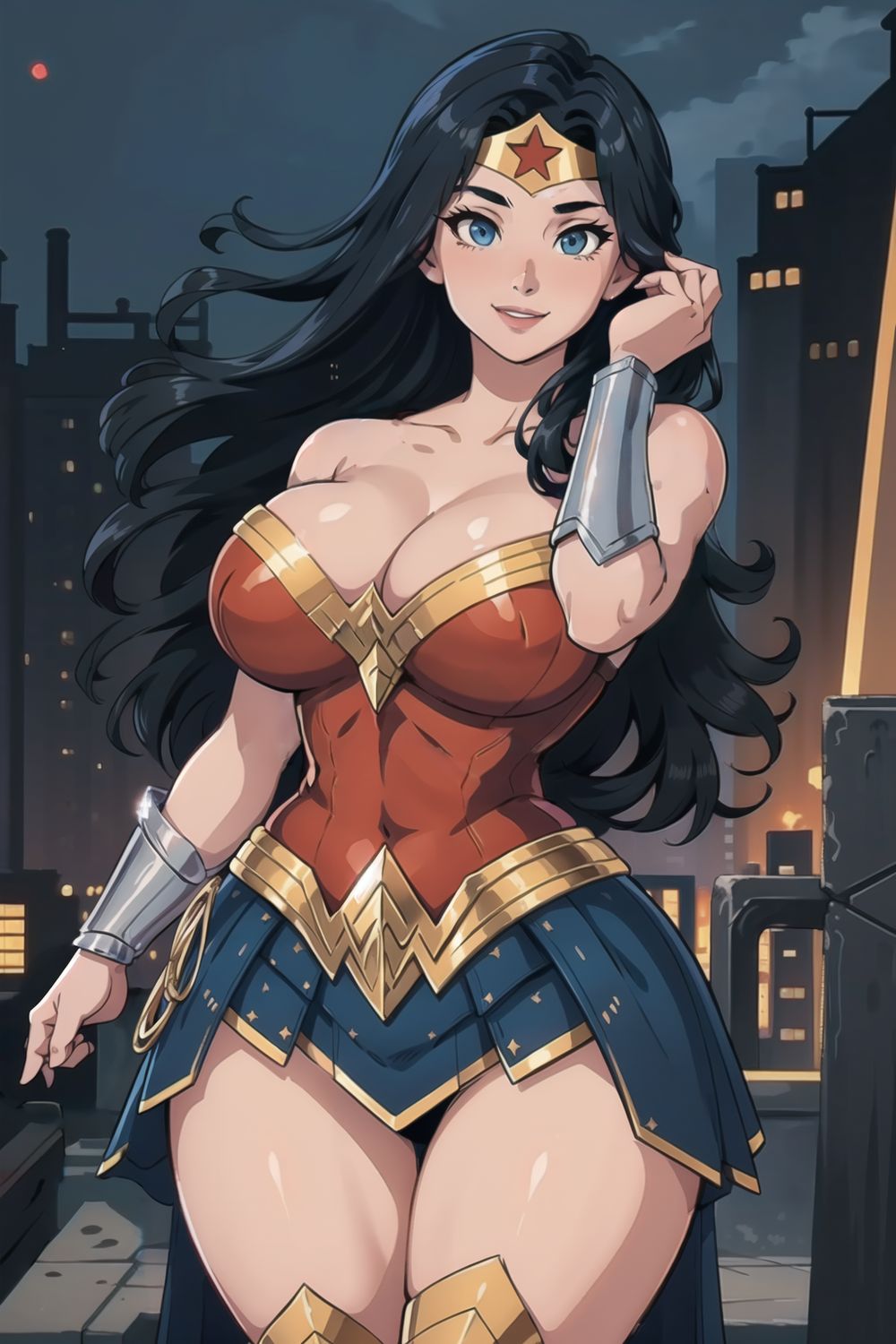 Wonder Woman Curvy Solo Female Superhero Big Breast Solo