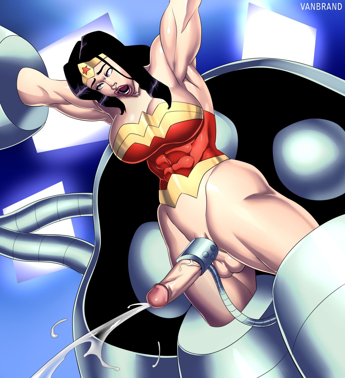 Wonder Woman Futanari Large Penis Orgasm Face Tits Veiny Penis