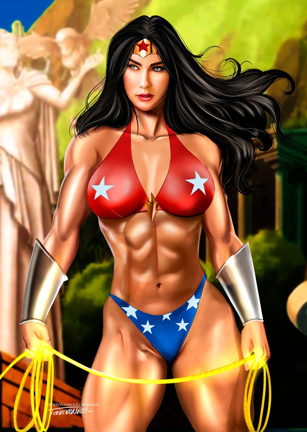 Wonder Woman Muscular Female Muscular Big Breast