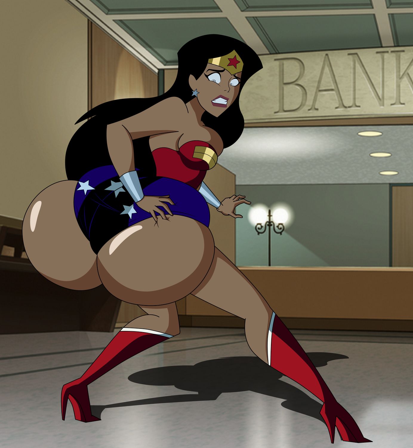 Wonder Woman Public Humiliation Gigantic Butt Pawg