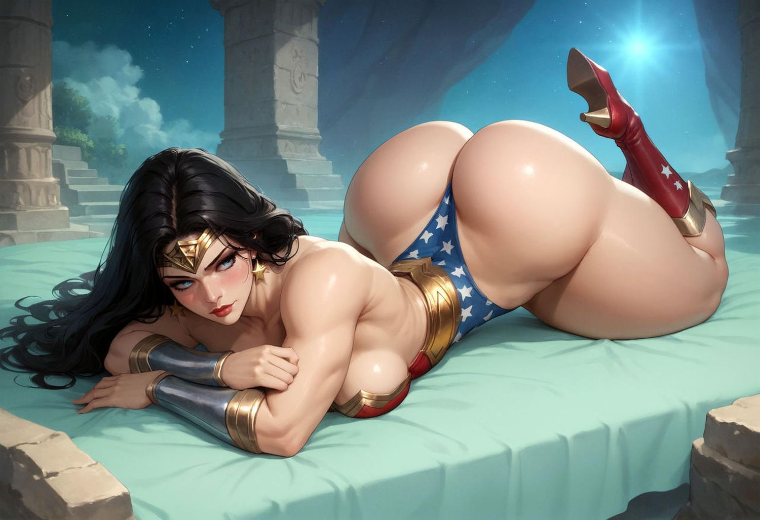 Wonder Woman Superhero Big Breast Superheroine Curvy Solo Tits